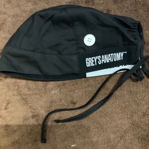 NEW Grey's Anatomy Black Scrub Cap